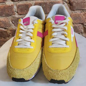 PUMA - Lo Rider Sneaker - Yellow/Hot Pink (Women Size 10)